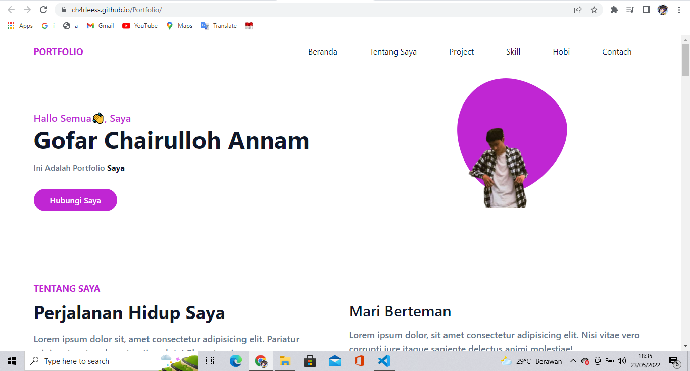 landing page